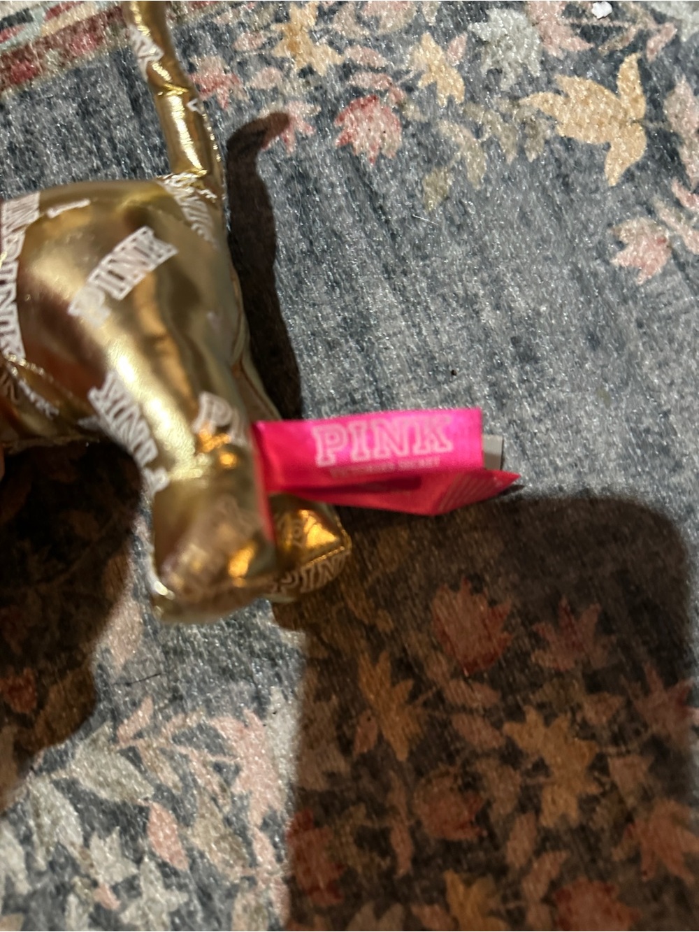 PINK Victoria's Secret Branded Gold Dog Figurine - Picture 4 of 5